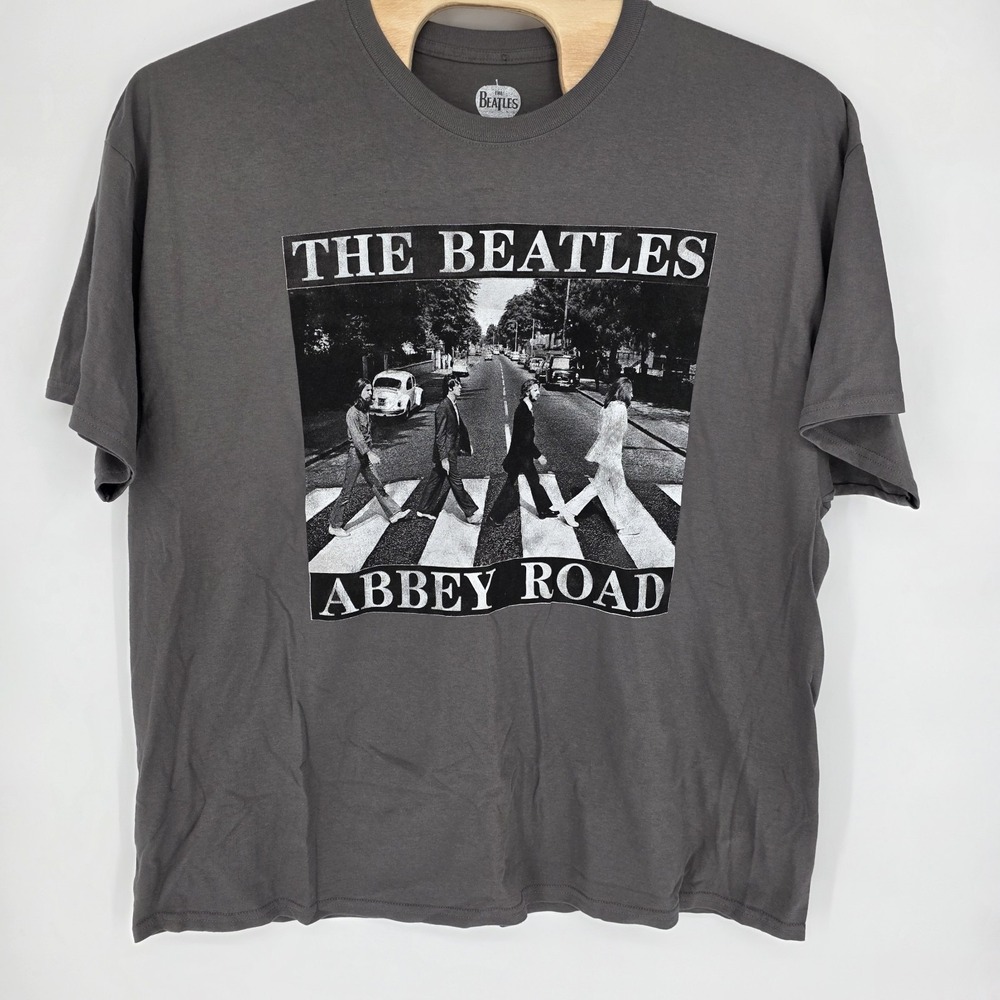 The Beatles Abbey Road Gray Graphic T-Shirt Mens 3XL 2016 Apple Corps Cotton